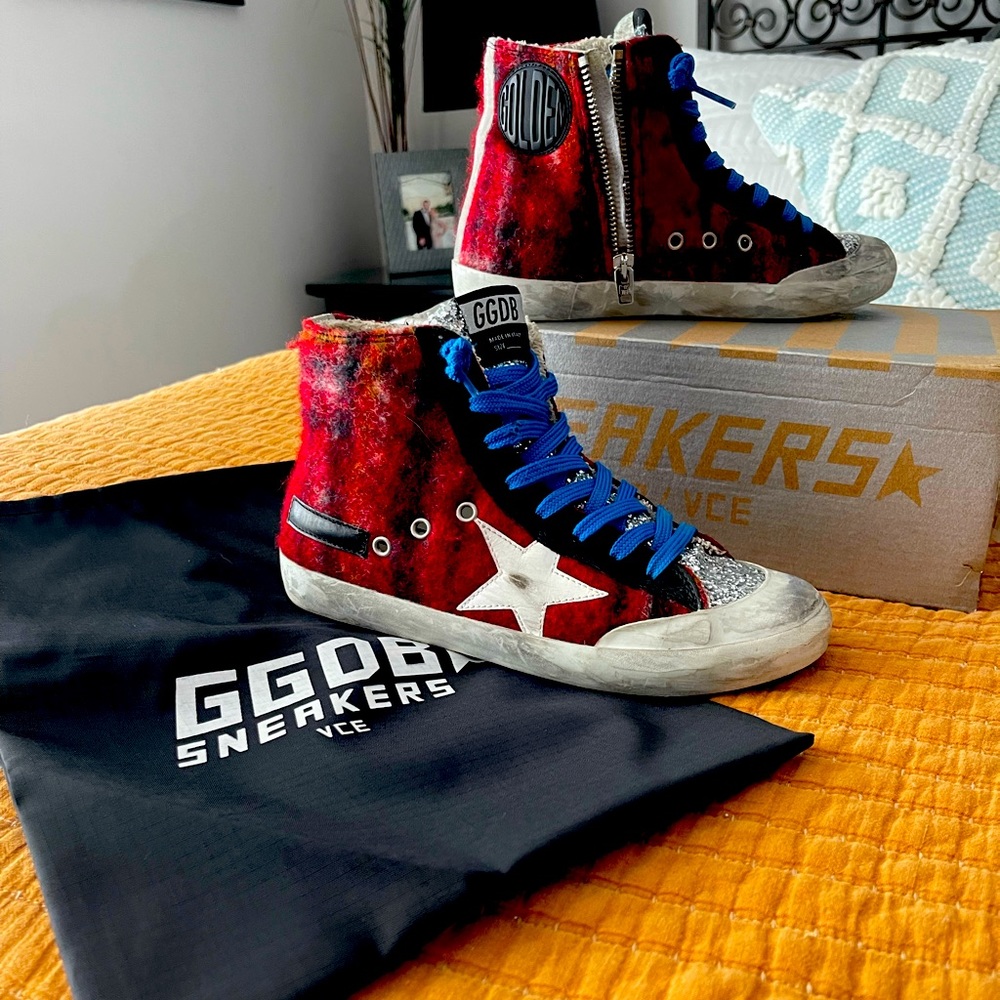 Golden Goose Francy Wool Plaid 36